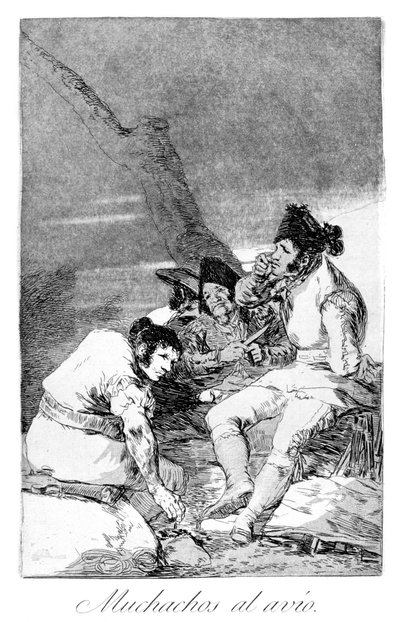 Ragazzi che si preparano, 1799 da Francisco de Goya