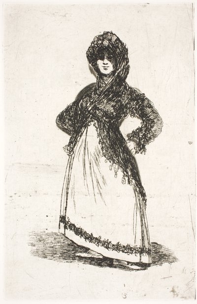 Maja, in piedi da Francisco de Goya