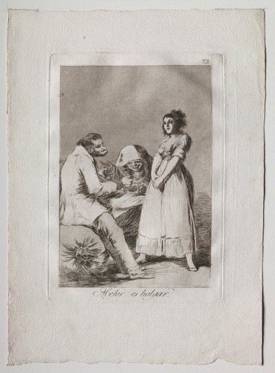 Ochenta Caprichos: È meglio essere pigri da Francisco de Goya