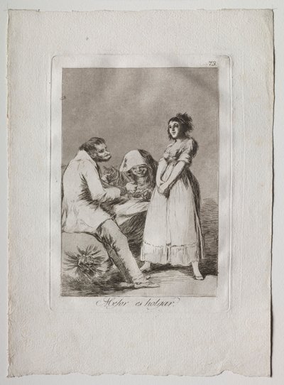 Ochenta Caprichos: È meglio essere pigri, 1793-1798 da Francisco de Goya