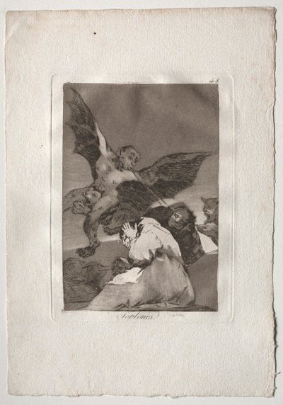 Ochenta Caprichos: Portatori di pettegolezzi - Raffiche di vento da Francisco de Goya