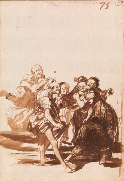Anziani che Cantano e Ballano da Francisco de Goya