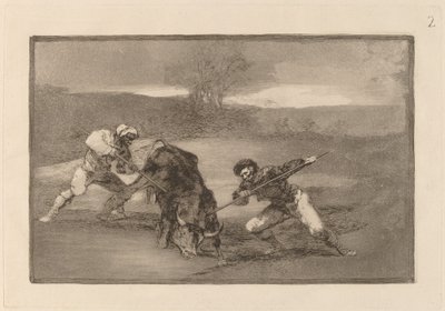 Un altro modo di cacciare a piedi da Francisco de Goya