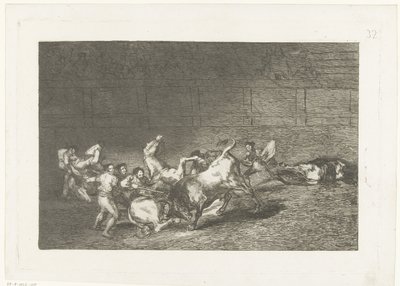 Picador infilza un toro con una lancia da Francisco de Goya