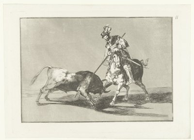 Rodrigo Díaz de Vivar ferisce un toro (serie: La Tauromaquia) da Francisco de Goya