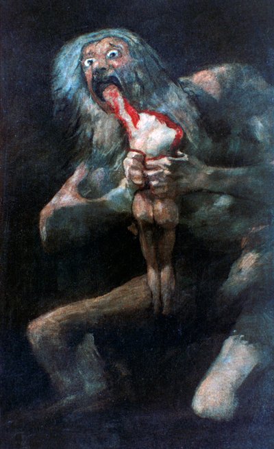 Saturno che divora uno dei suoi figli da Francisco de Goya