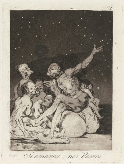 Se amanece; nos vamos da Francisco de Goya