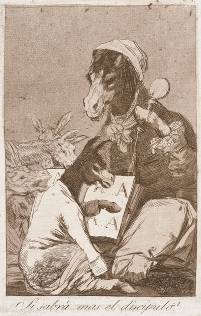 Si sabrá mas el discipulo (Lo studente dovrebbe saperlo meglio) da Francisco de Goya