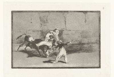Toro catturato dai toreri da Francisco de Goya