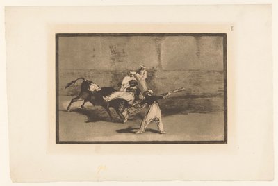 Toro catturato dai toreri (La Tauromachia) da Francisco de Goya