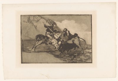Caccia ai tori a cavallo da Francisco de Goya