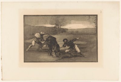 Caccia ai tori a piedi da Francisco de Goya