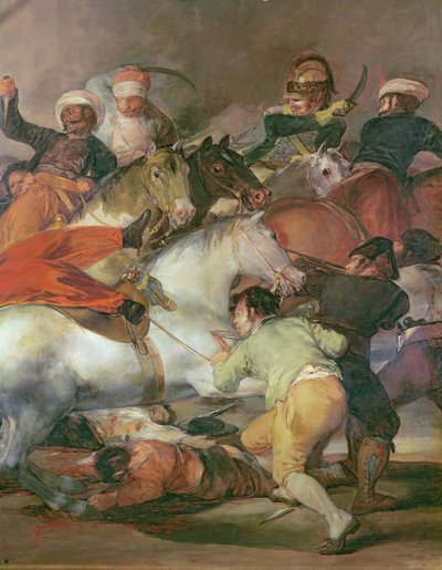 (dettaglio) Parte inferiore destra in Il 2 maggio 1808, Madrid o La battaglia dei Mamelucchi da Francisco de Goya