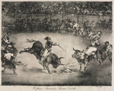 I tori di Bordeaux: Il famoso americano, Mariano Ceballos da Francisco de Goya