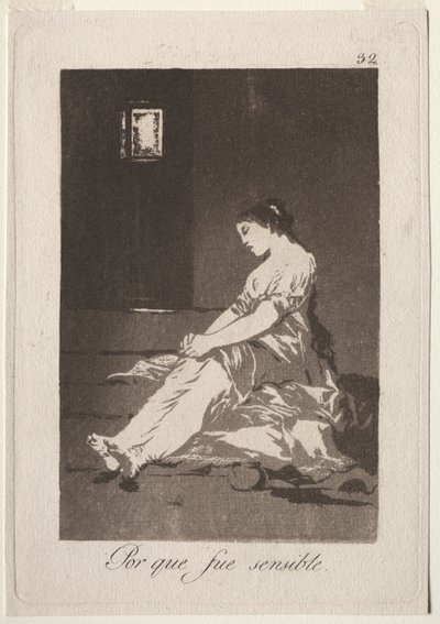 I Capricci: Perché era suscettibile, 1799 da Francisco de Goya