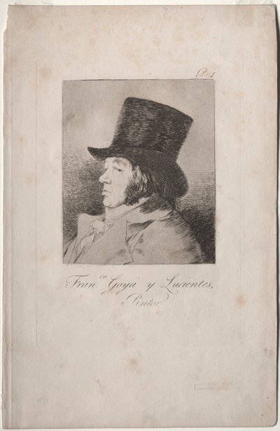 I Capricci: Ritratto di Goya da Francisco de Goya