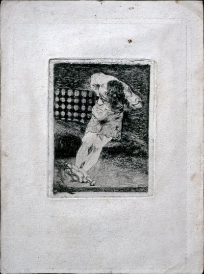 La custodia di un criminale non richiede tortura, c. 1810 da Francisco de Goya