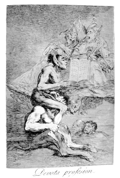 La Professione Devota, 1799 da Francisco de Goya