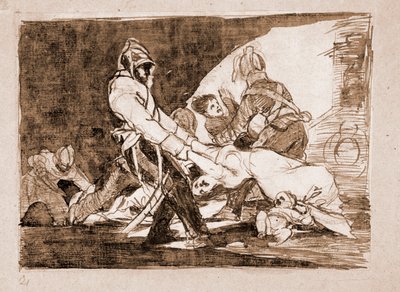 I disastri della guerra: Per loro non più (acquaforte da disegno preparatorio) da Francisco de Goya