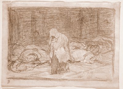 I disastri della guerra: Letti mortuari (disegno preparatorio) da Francisco de Goya