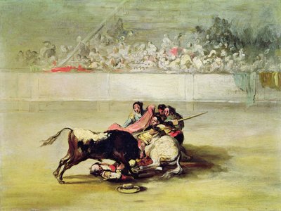 La Caduta di un Picador dal suo Cavallo sotto un Toro da Francisco de Goya