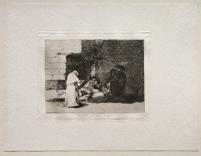 Gli orrori della guerra: la carità di una donna da Francisco de Goya