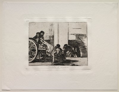 Gli orrori della guerra: Carichi di cadaveri al cimitero da Francisco de Goya