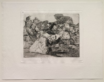 Gli orrori della guerra: Spettacolo del ciarlatano da Francisco de Goya