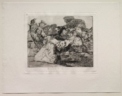 Gli orrori della guerra: spettacolo dei ciarlatani da Francisco de Goya