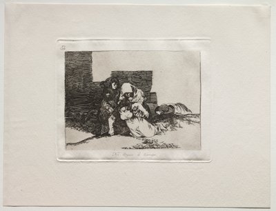 Gli orrori della guerra: Non arrivano in tempo da Francisco de Goya