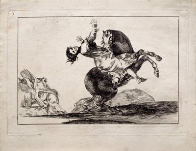 Il Ladro di Cavalli dalla serie Los Disparates Follies, 1815-1819 da Francisco de Goya