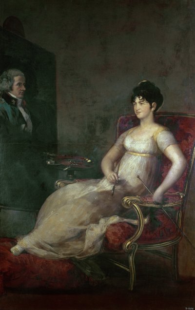 La Marquesa de Villafranca dipinge suo marito, 1804 da Francisco de Goya