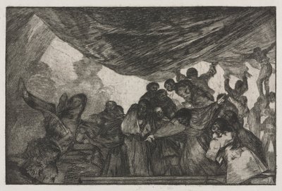 I proverbi: Chiara follia, 1864 da Francisco de Goya