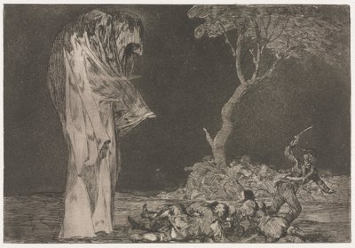 I proverbi: La follia della paura, 1864 da Francisco de Goya