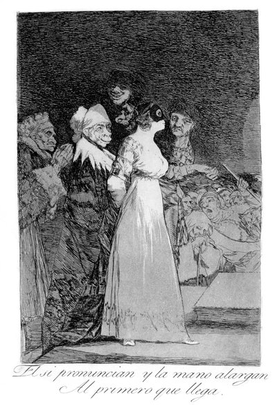 Dicono di sì e danno la mano al primo venuto, 1799 da Francisco de Goya