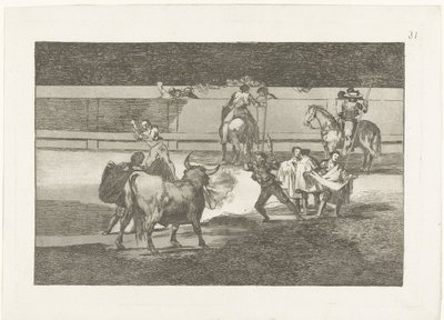 Torero con banderillas infuocate da Francisco de Goya