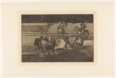 Torero con banderillas infuocate da Francisco de Goya