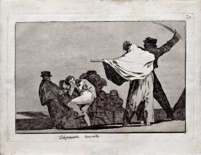 Follia Ben Conosciuta dalla serie Los Disparates Follies, 1815-1819 da Francisco de Goya