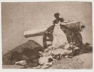 Che coraggio! dalla serie “I disastri della guerra” da Francisco de Goya