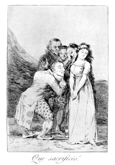 Che sacrificio!, 1799 da Francisco de Goya