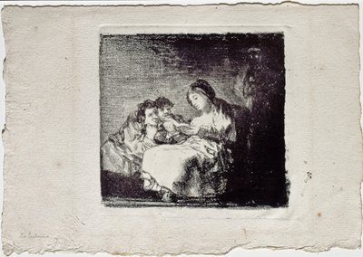 Donna che legge a due bambini La lettura da Francisco de Goya