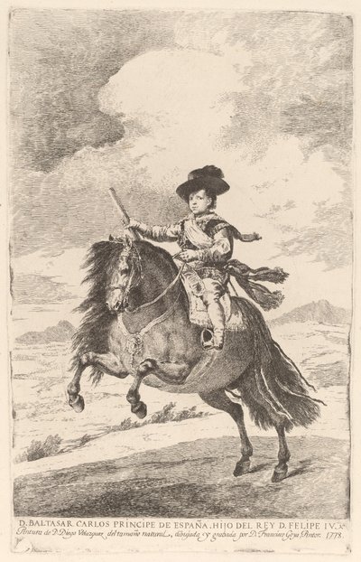 Baltasar Carlos da Francisco de Goya after Diego Velázquez