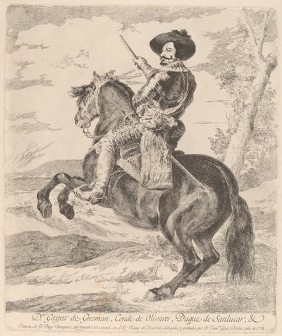 Gaspar de Guzman, Conte Duca di Olivares da Francisco de Goya after Diego Velázquez