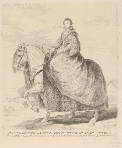 Isabel de Borbon da Francisco de Goya after Diego Velázquez
