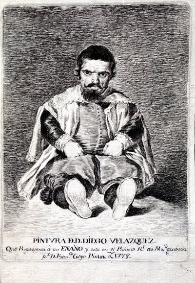Il nano, Sebastián de Morra, alla corte di Filippo IV da Francisco de Goya