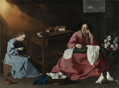 Cristo e la Vergine nella casa di Nazareth, c.1640 da Francisco de Zurbaran