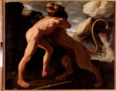 Ercole e il leone di Nemea (dettaglio) da Francisco de Zurbaran