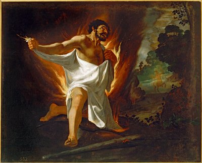 Ercole bruciato dalla camicia del centauro Nesso... (olio su tela) da Francisco de Zurbaran