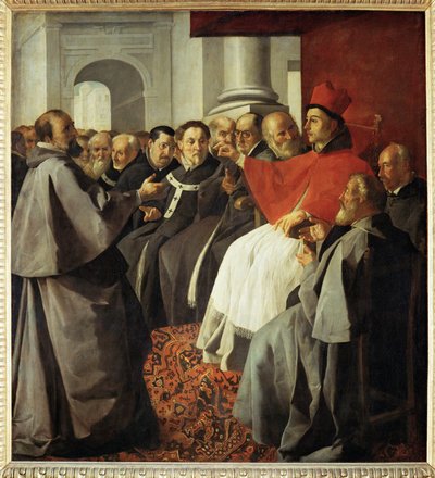 San Bonaventura al Concilio di Lione - San Bonaventura ... da Francisco de Zurbaran