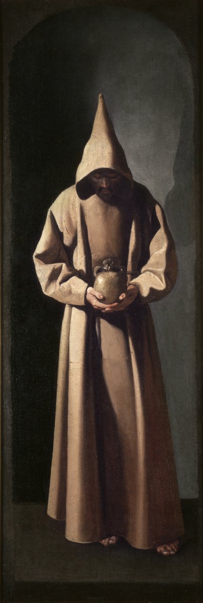 San Francesco che contempla un teschio, 1635 circa (olio su tela) da Francisco de Zurbaran